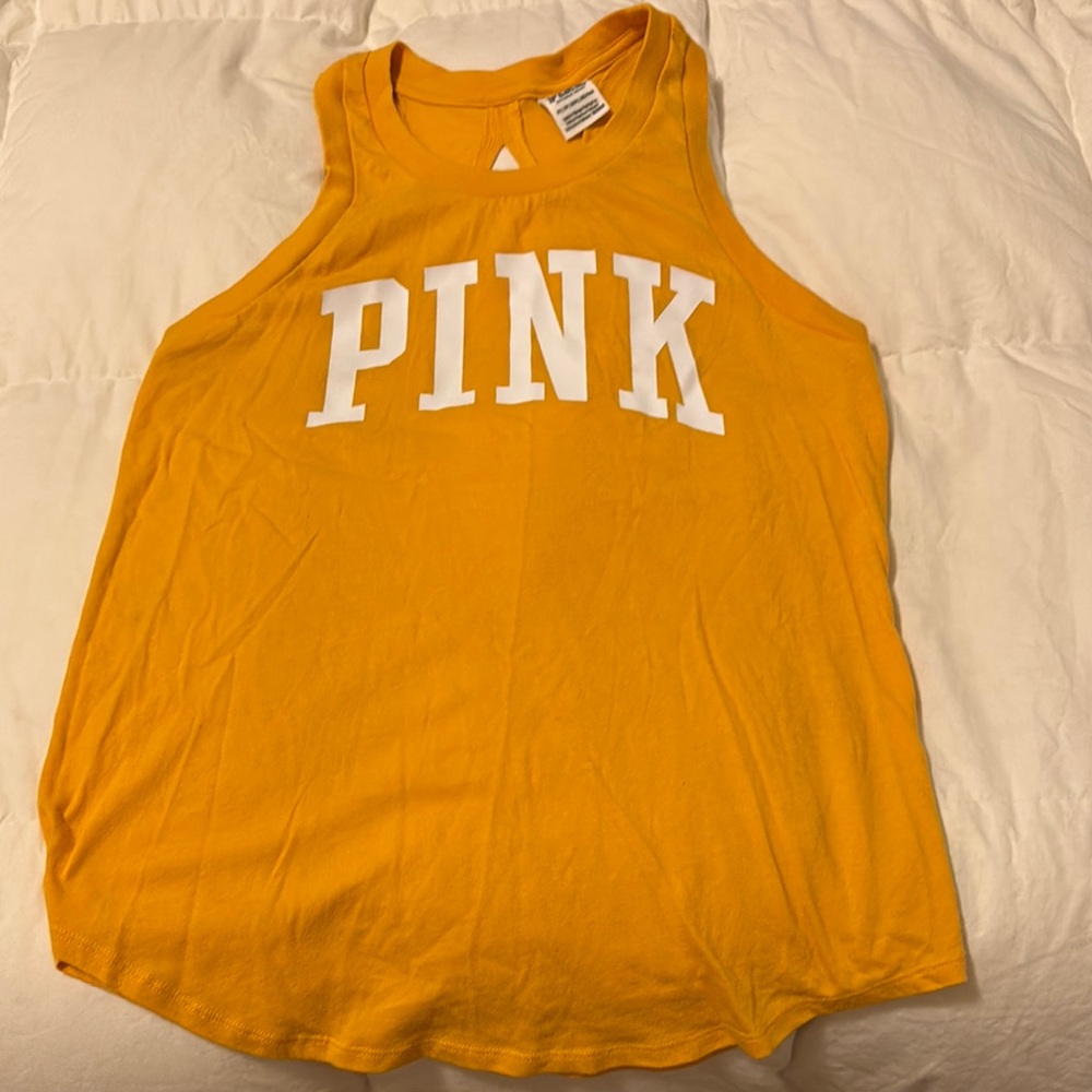 Yellow Tank Top with White Lettering